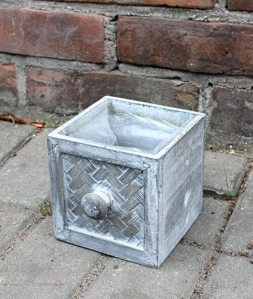 Skrzynka Szuflada kwadrat szara