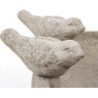 Poidełko owalne cement z 2 ptaszkami