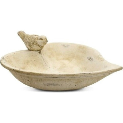 Poidełko Gaja serce z ptaszkiem beżowe