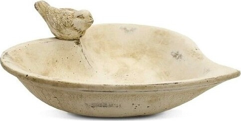 Poidełko Gaja serce z ptaszkiem beżowe