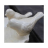 Poidełko ceramiczne muszla z ptaszkami krem