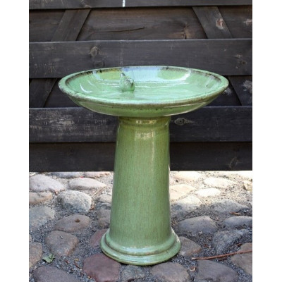 Poidełko ceramiczne na nóżce zielone