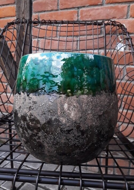 Doniczka Lindy zielona