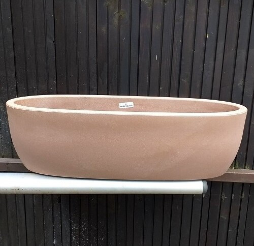 Donica włoska korytko owalne niskie havana