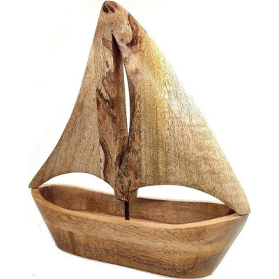 Łódka drewniana natural