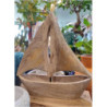 Łódka drewniana natural