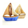 Łódka drewniana kobalt
