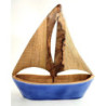 Łódka drewniana kobalt