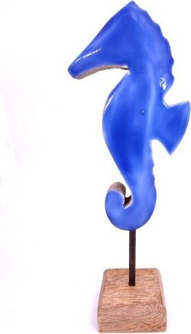 Konik morski kobalt na stojaku