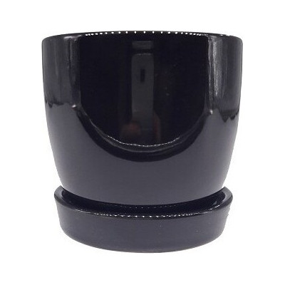 Doniczka Bao mini czarna połysk