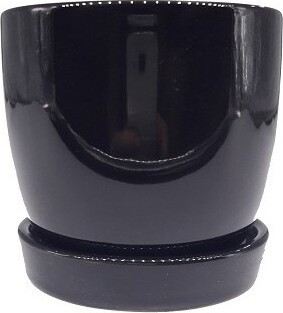 Doniczka Bao mini czarna połysk