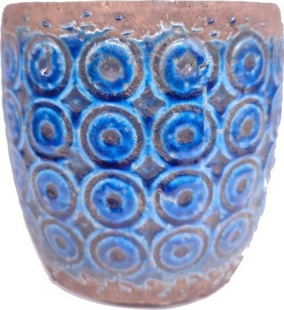 Doniczka Włoskie niebo kółka niebieska