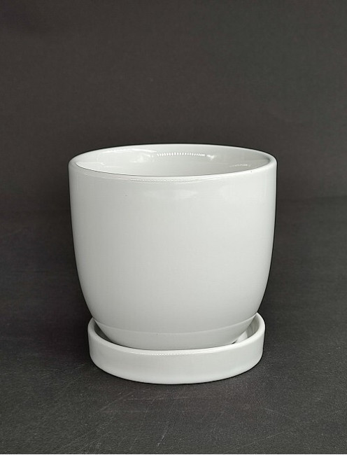 Doniczka Bao mini biała połysk