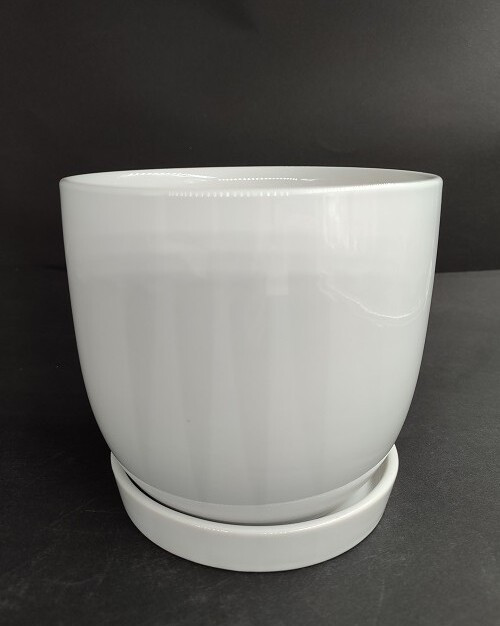 Doniczka Bao mini biała połysk