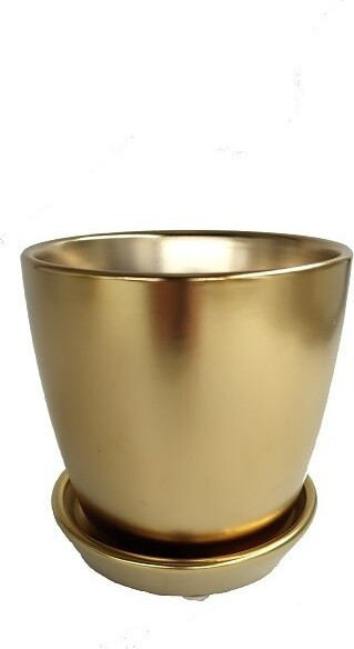 Doniczka Yide smukła złota mat