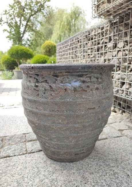 Donica Antique vulcano prążkowana brąz