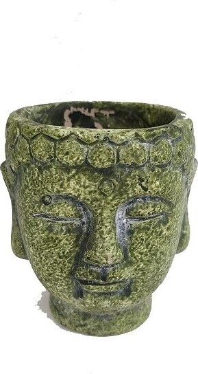 Doniczka Etno Budda zielona