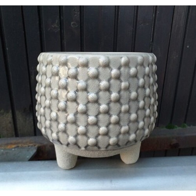 Doniczka Doris beż na nóżkach