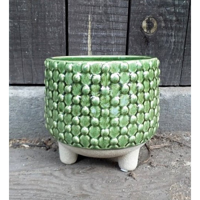 Doniczka Doris zielona na nóżkach