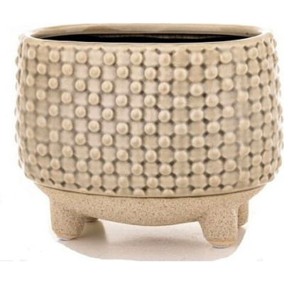 Doniczka Doris na nóżkach beż podłużna