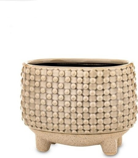 Doniczka Doris na nóżkach beż podłużna