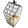 Klatka metal czarna z drewnianą skrzynką