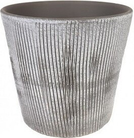 Doniczka stożek szary drapany