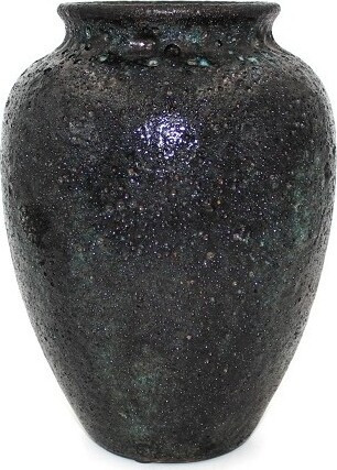 Wazon Volcanes czarno-niebieski mały