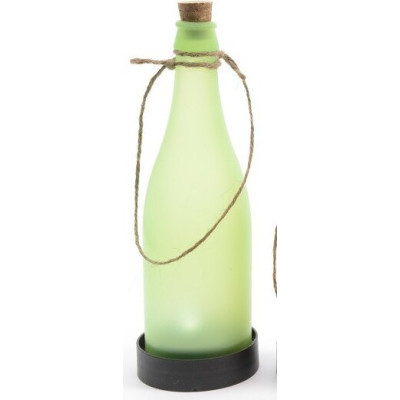 Lampa solarna ledowa wisząca w kształcie zielonej butelki
