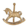Koń na biegunach złoty mały
