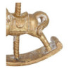 Koń na biegunach złoty mały