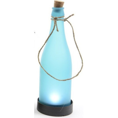 Lampa solarna ledowa wisząca w kształcie niebieskiej butelki