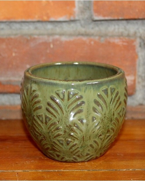 Doniczka Gingko mini zielona