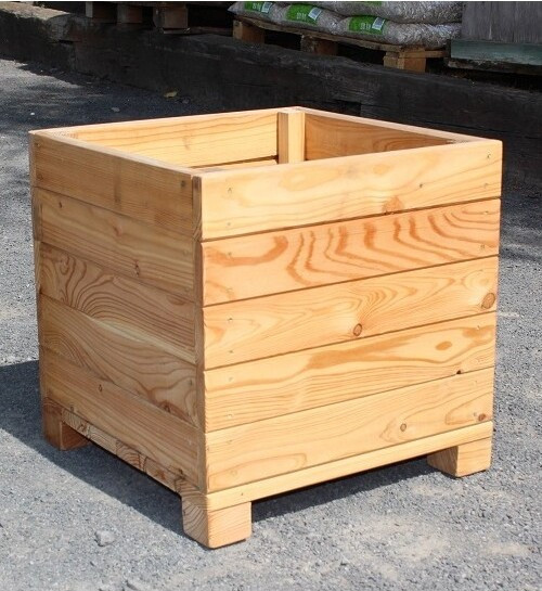 Donica drewniana kwadrat natura