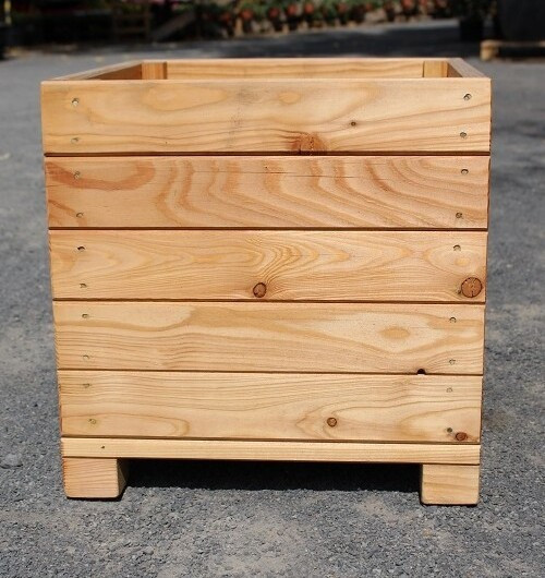 Donica drewniana kwadrat natura