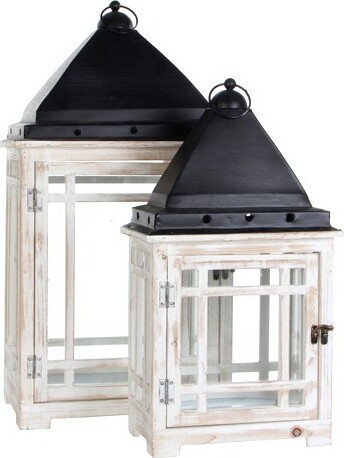 Latarnia prostokątna biała