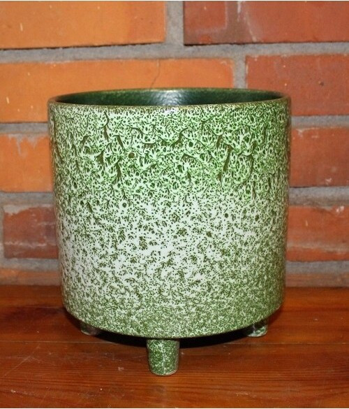 Doniczka Shalin na nóżkach zielona