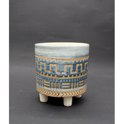 Doniczka Shalin na nóżkach niebieska