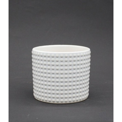 Doniczka Dot walec biała