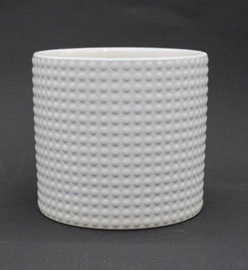 Doniczka Dot walec biała