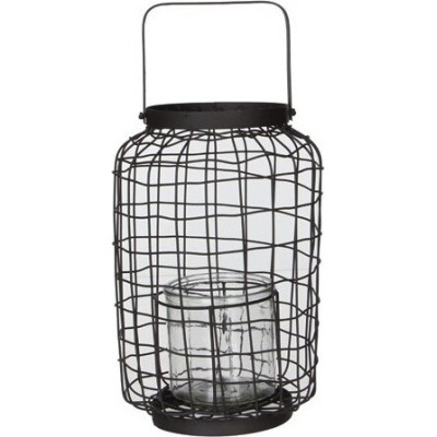 Lampion druciany okrągły antracytowy