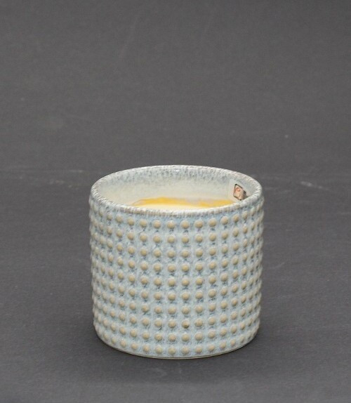 Doniczka Dot walec szaroniebieska