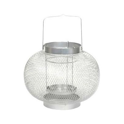 Lampion druciany okrągły srebrny