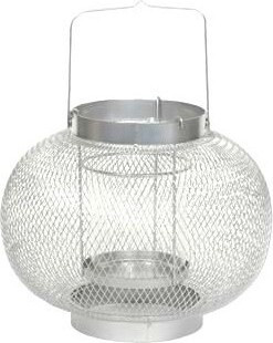 Lampion druciany okrągły srebrny