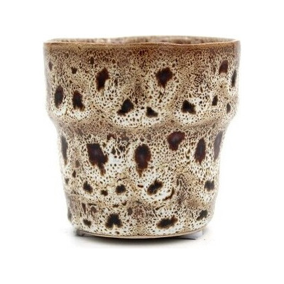 Doniczka Stef brązowo-biała