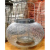 Lampion druciany okrągły srebrny