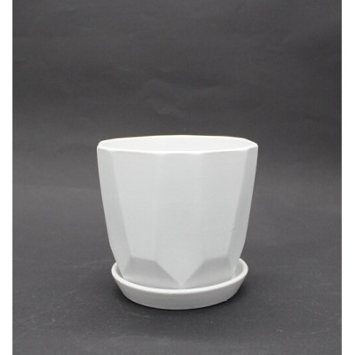 Doniczka Yide kanciasta biała mat