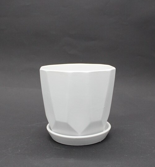 Doniczka Yide kanciasta biała mat