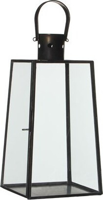 Latarnia metalowa prosta czarna