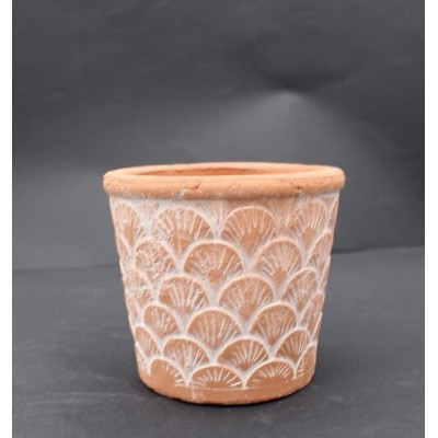 Doniczka terakota Łuska